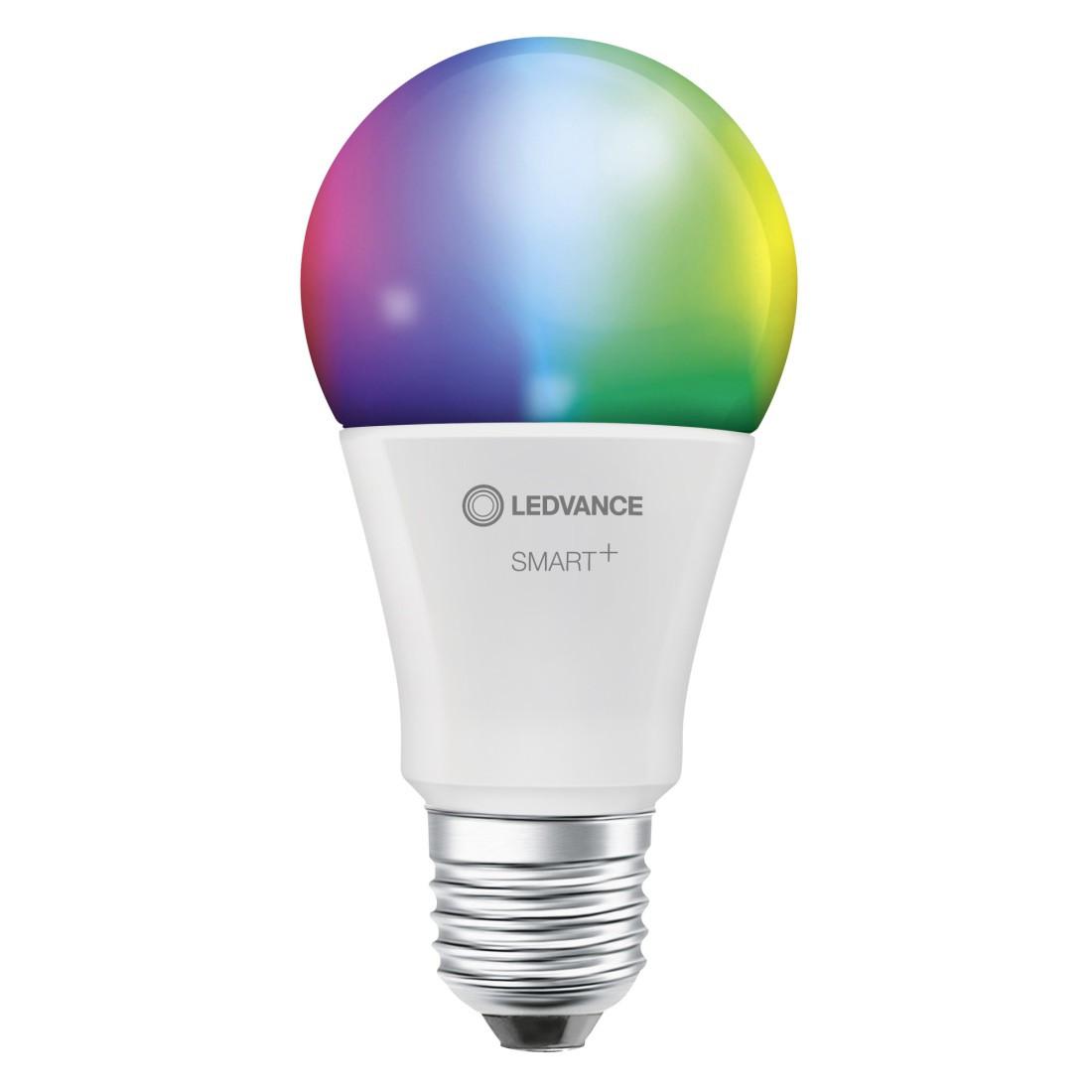Smarte LED-Lampe WiFi, Glühbirne, 9W ersetzt 60W, E27, RGBW, matt (00217478)