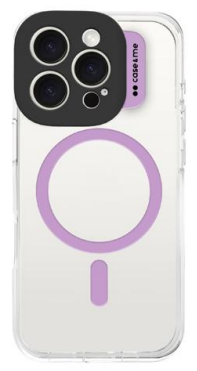 MagColor Case - transparente Hülle, kompatibel mit MagSafe-Aufladung für iPhone 16 Pro Max, Rosa