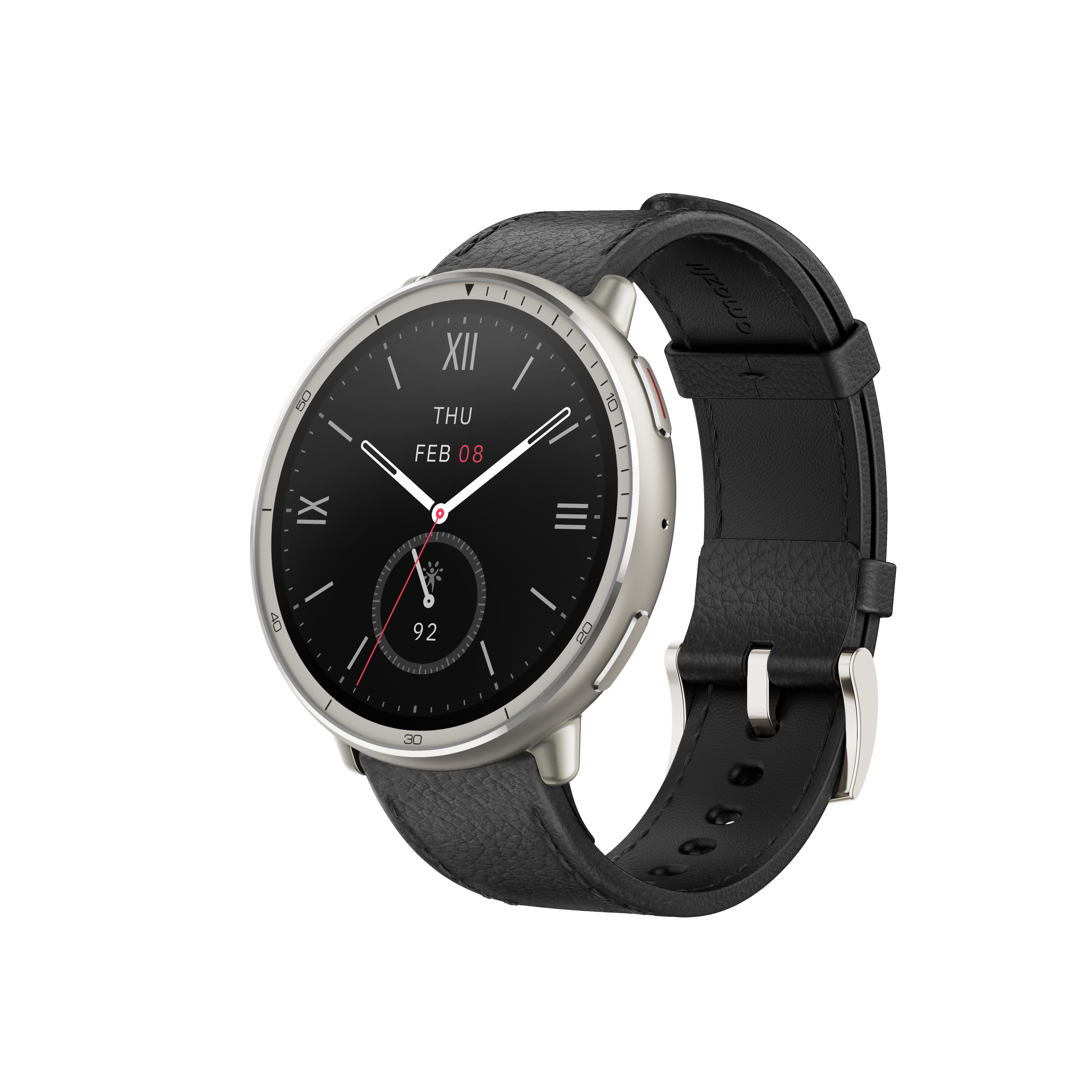 Active 2 Round Premium, HYROX-Modus, Black Leather Smartwatch