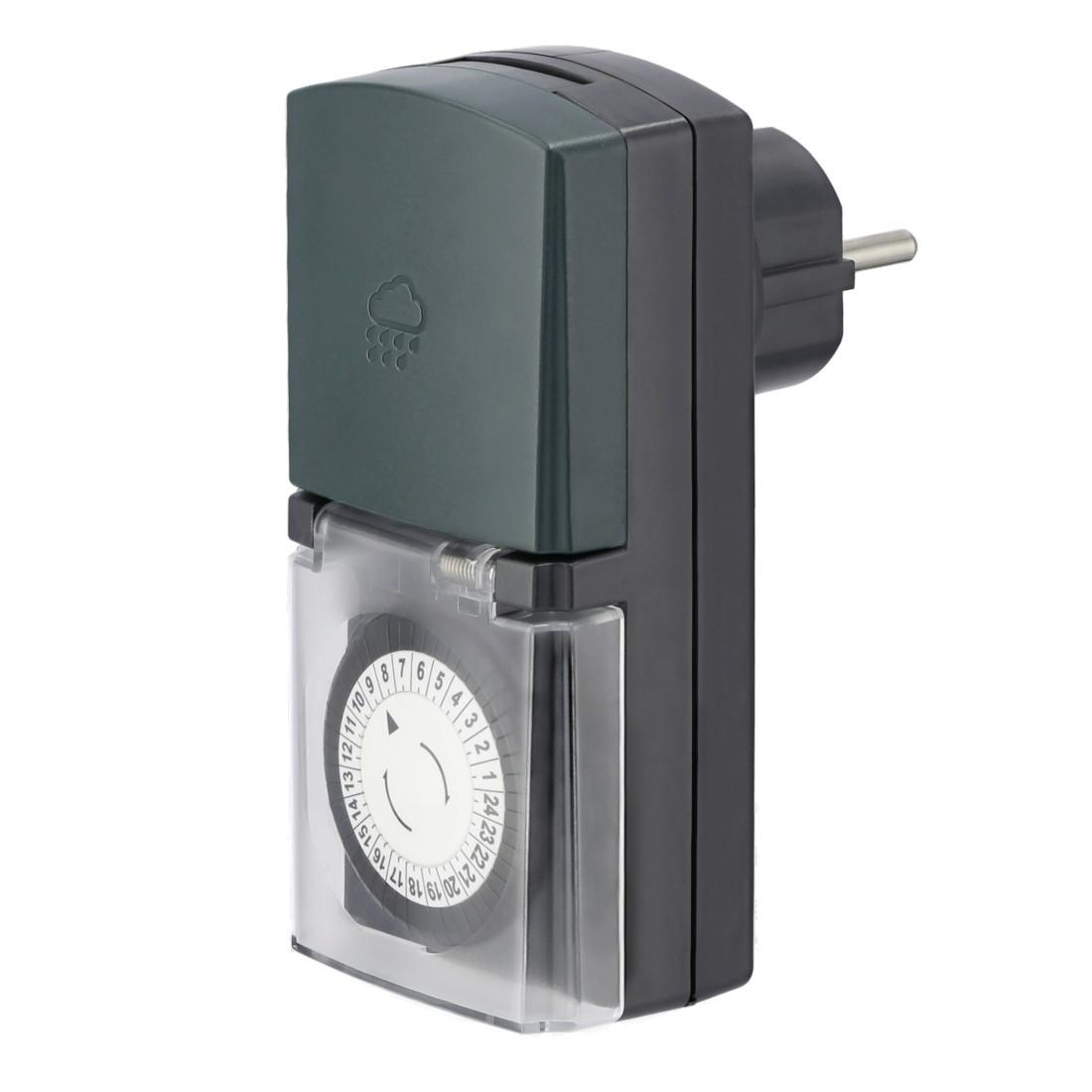 Tages-Zeitschaltuhr Outdoor "Mini", Schwarz/Grün (00137262)