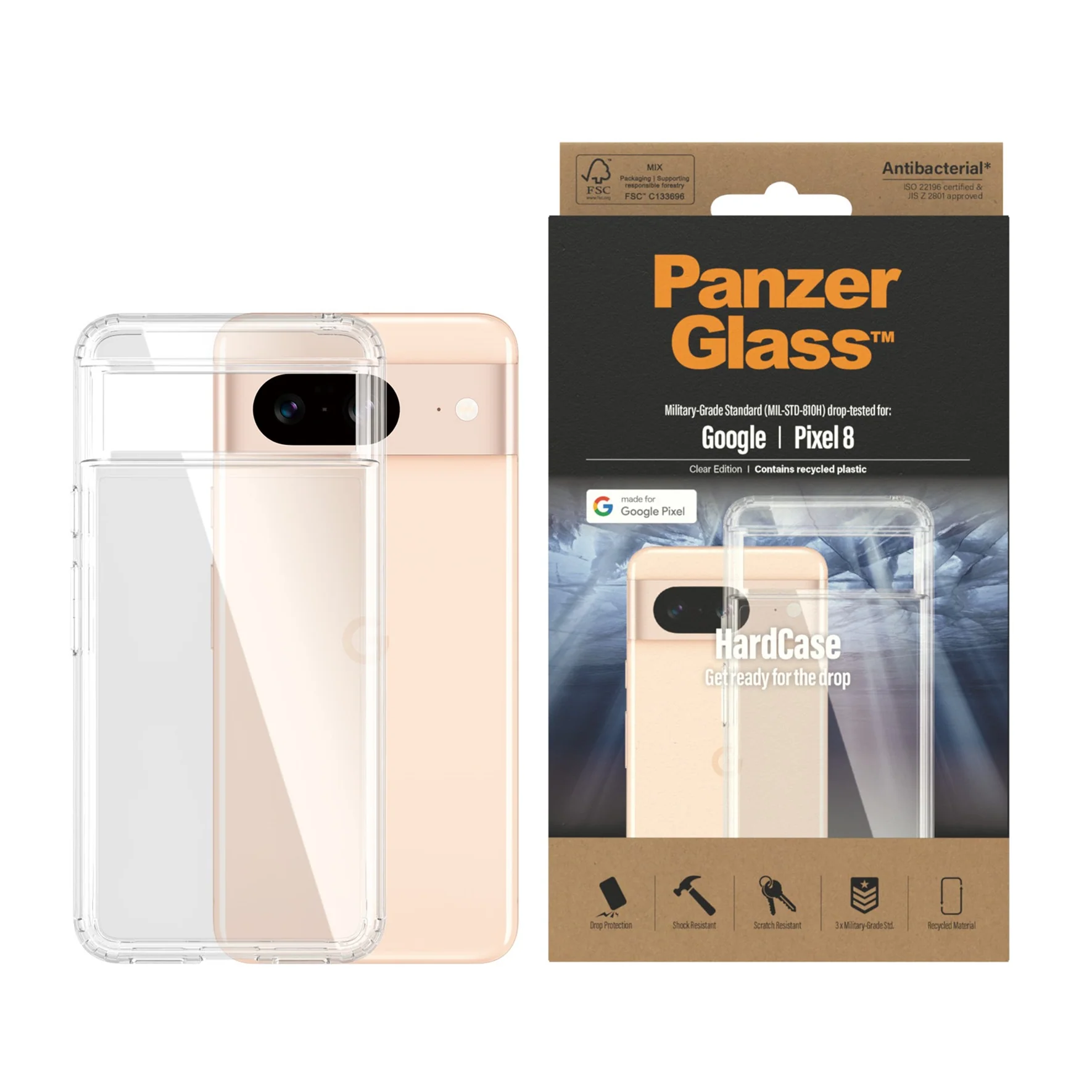 HardCase für Google Pixel 8, Transparent (0438)