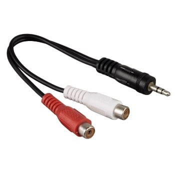Audio-Adapter, 2x Cinch-Kupplung - 3,5-mm-Klinken-Stecker, Stereo (00122374)