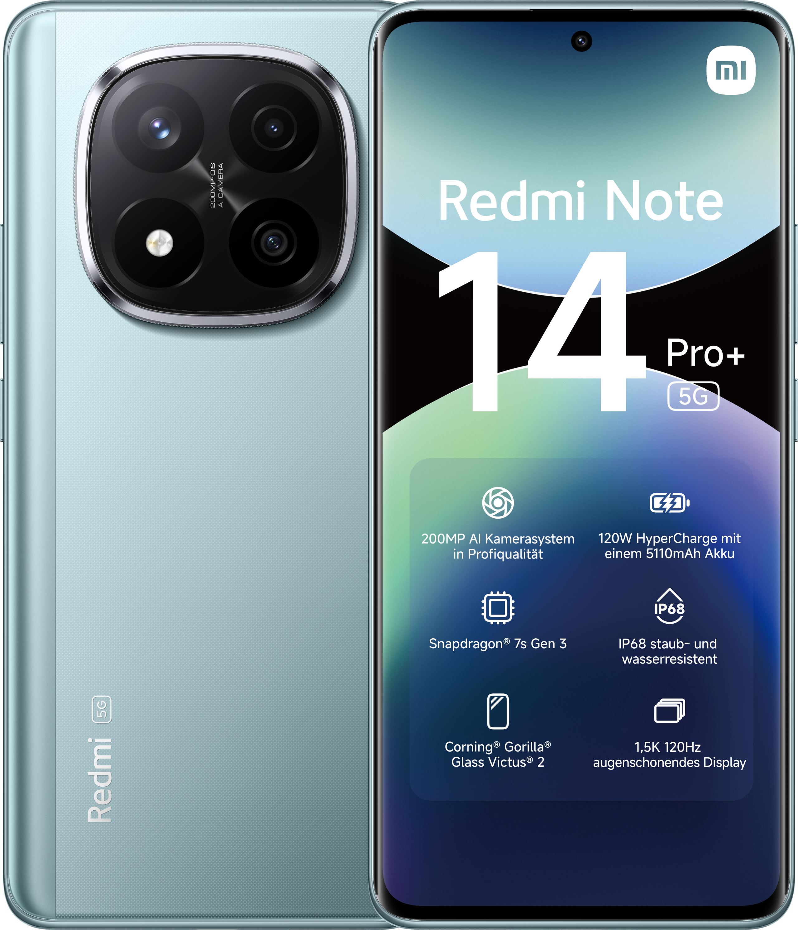 Redmi Note 14 Pro+ 5G 8GB + 256GB Frost Blue Smartphone