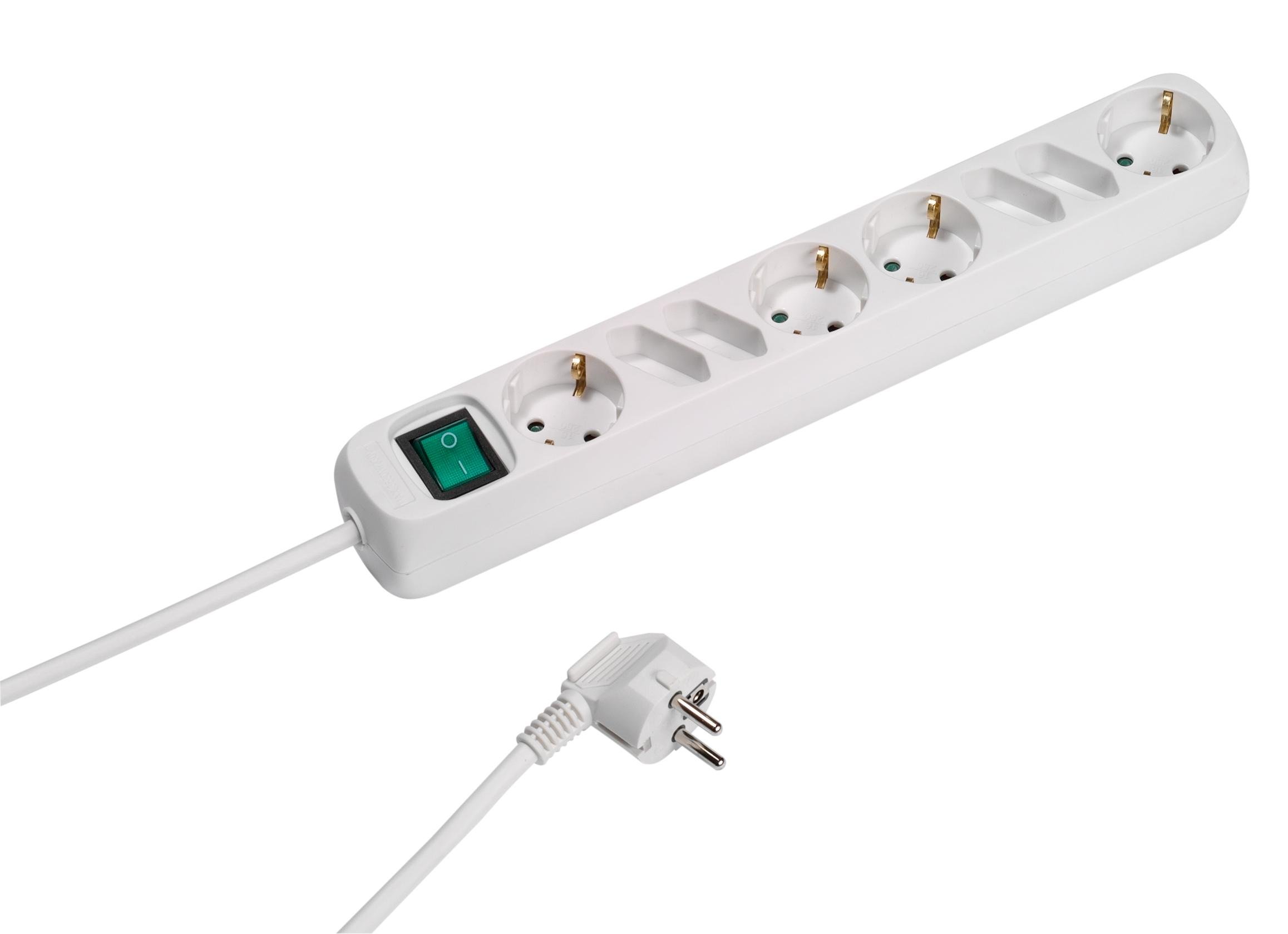 8-fach Steckdosenleiste, schaltbar weiß (62328)