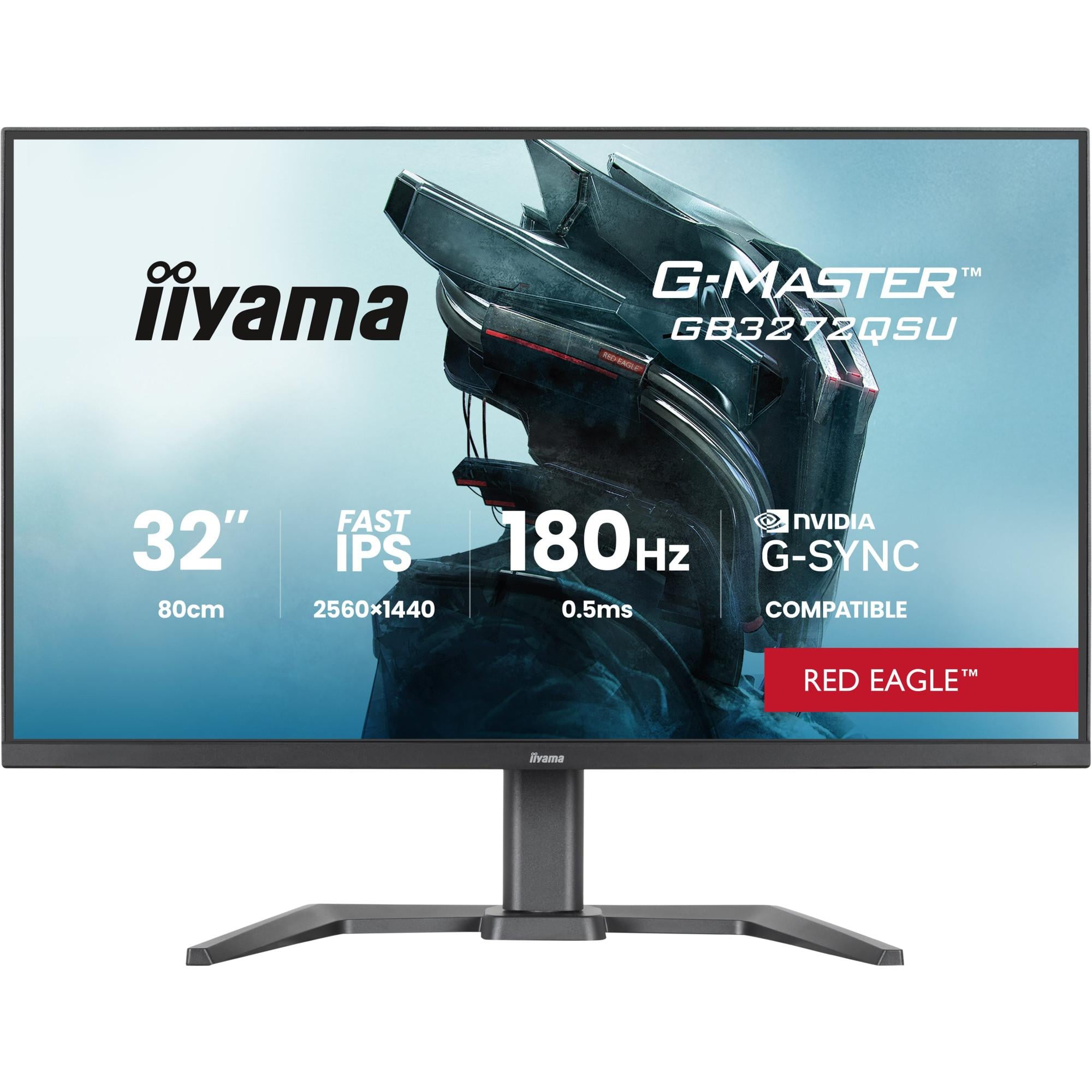G-MASTER GB3272QSU-B1, Schwarz, 31,5 Zoll, QHD, Fast IPS, 180 Hz, 0,5 ms MPRT