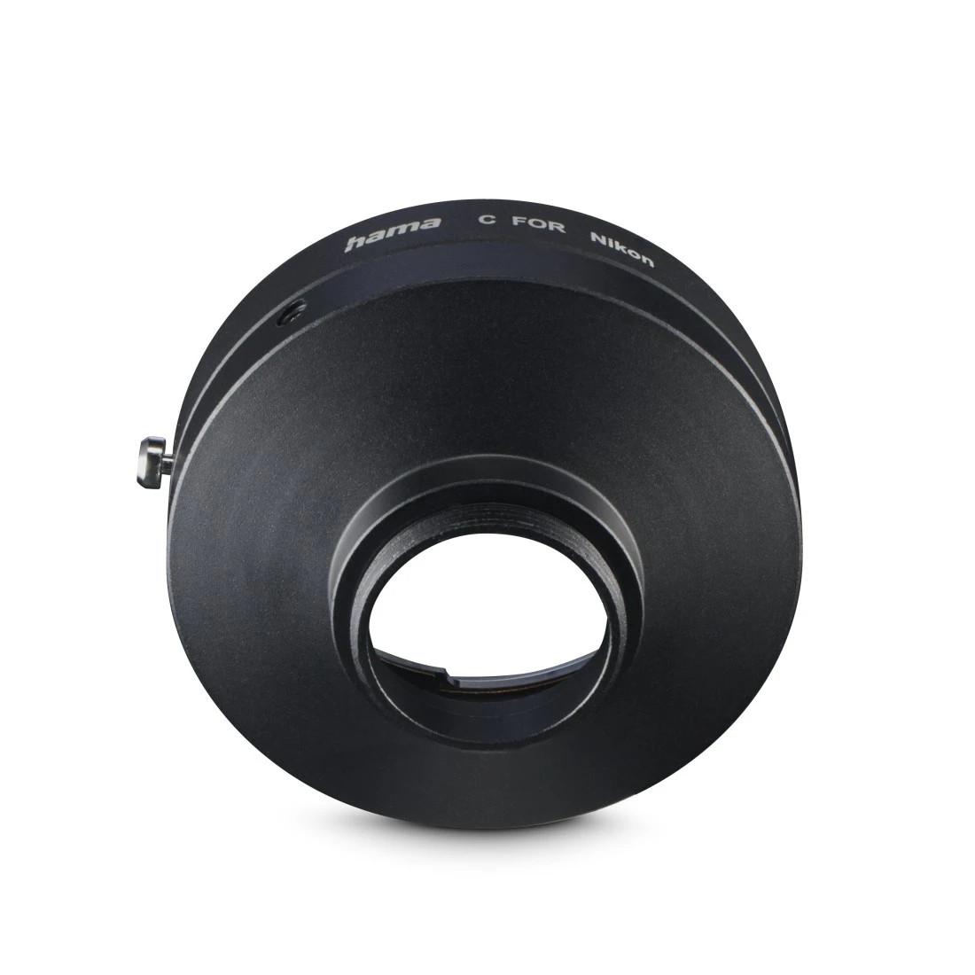 Objektiv-Adapter, für Nikon-F-Objektive an C-Mount-Kameras, Schwarz (00030771)