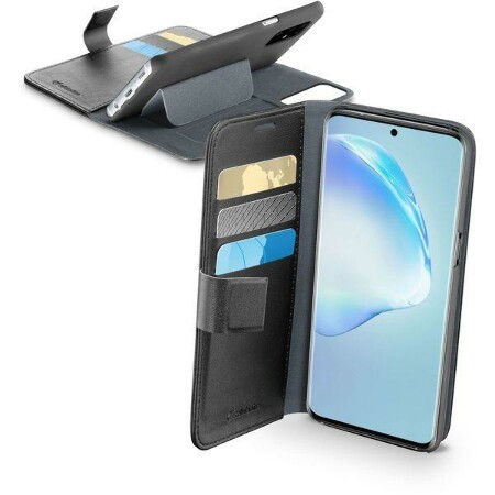 Book Agenda, Buchklapptasche mit Standfunktion für Samsung Galaxy S20 Plus, schwarz