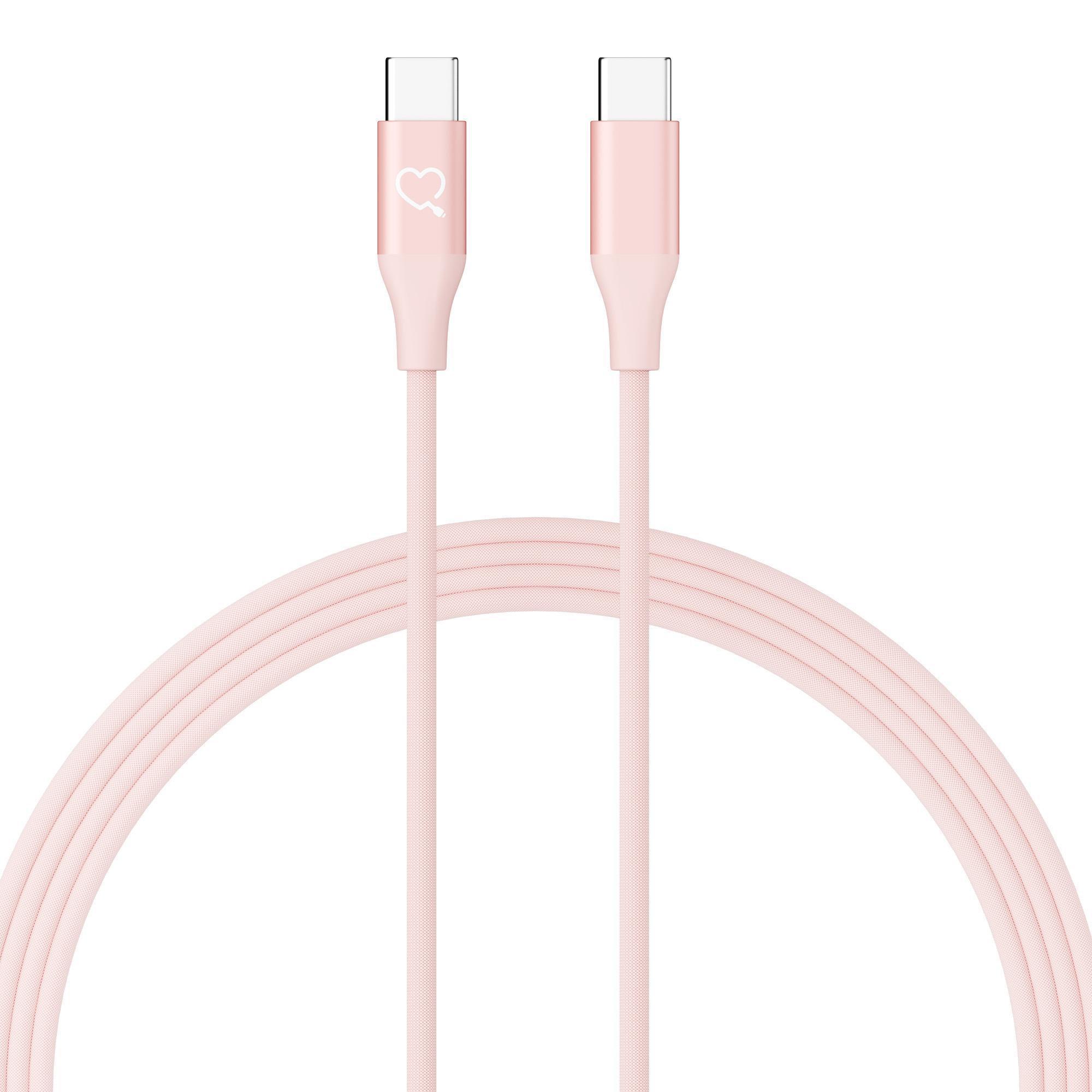 Premium Ladekabel USB Typ C auf USB Typ C 60W 1.5m Rosé