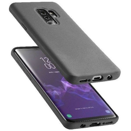 SENSATION Silikon Case mit soft touch Oberfläche für Galalxy S9 Plus, schwarz