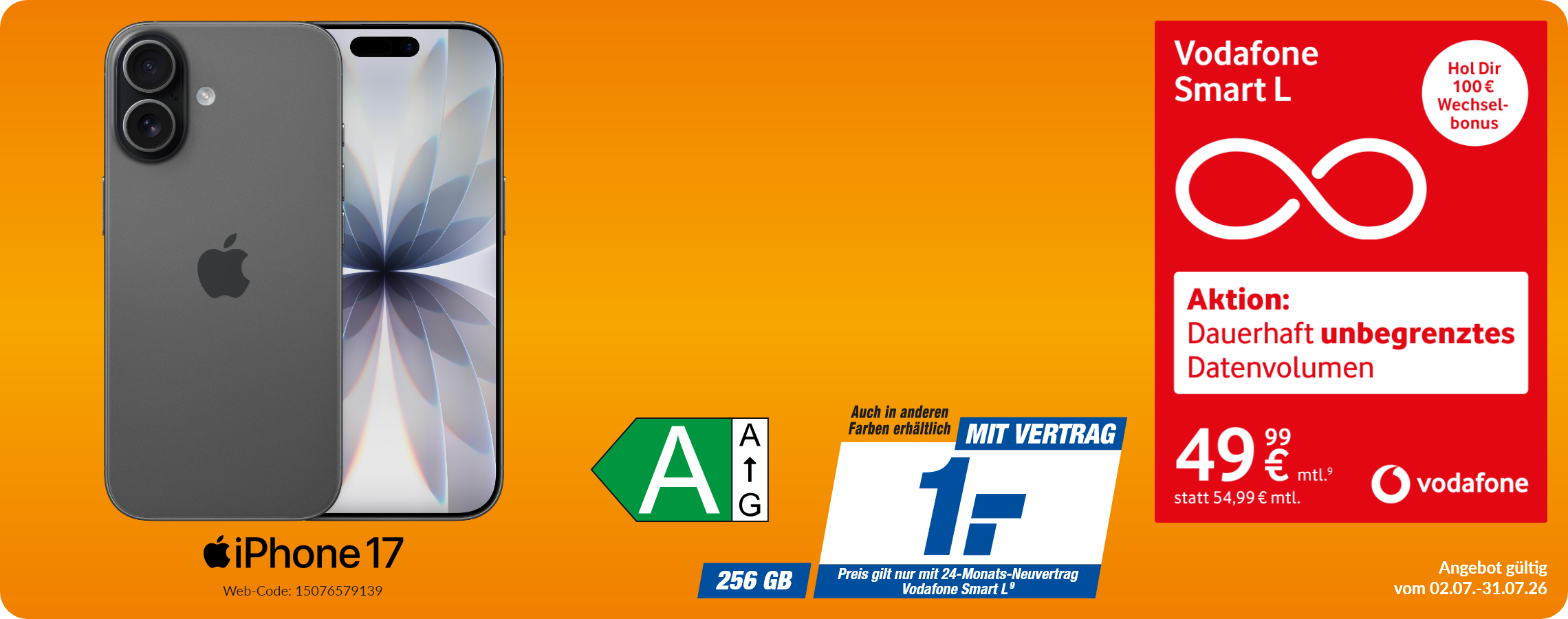 iPhone 17 mit Smart L für 1€!