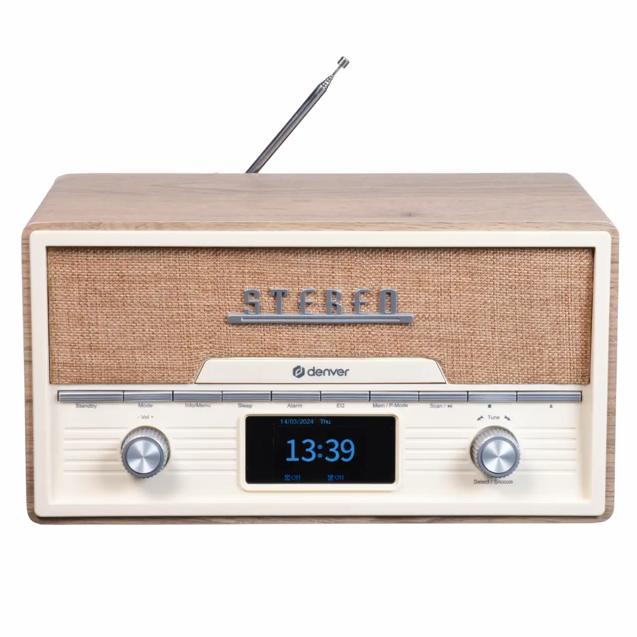 Retroradio MDA-525DW helles Holz