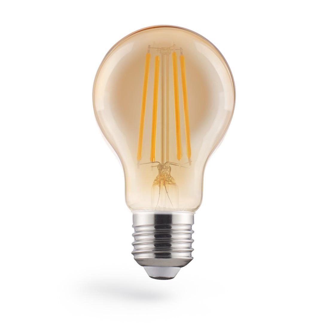 LED -Filament, E27, 600lm 8W, Vintage-Lampe Glühlampe, dimmbar, Warmweiß (00112913)