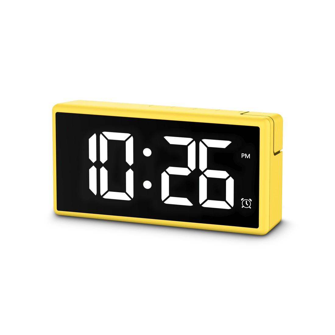 Digitaler Wecker "Ibiza", Multicolor-Display, mit USB-Ladefunktion, Gelb (00222210)