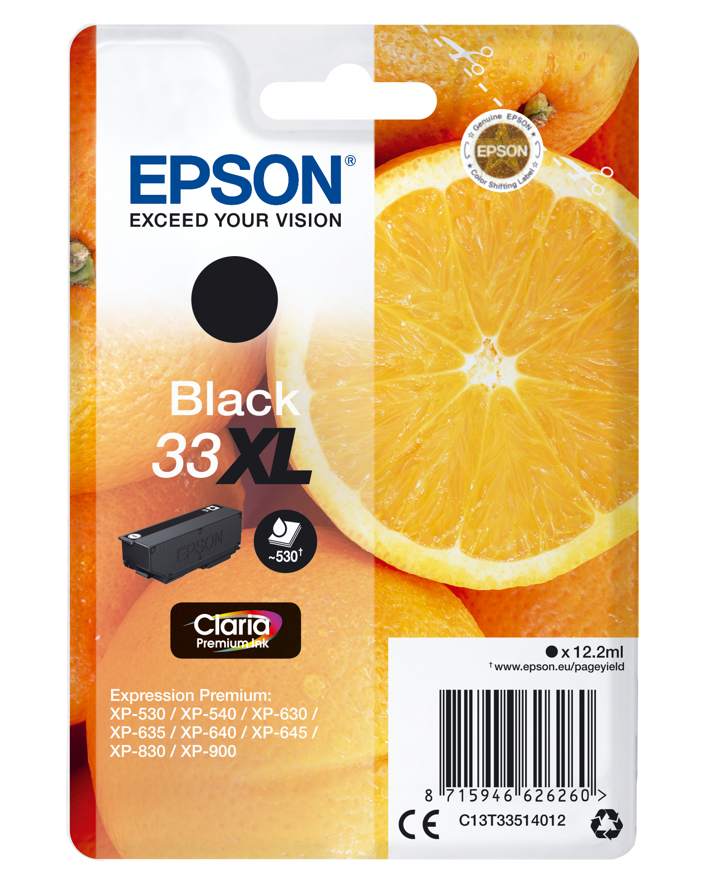 C13T33514012 Orange XL schwarz Druckerpatrone