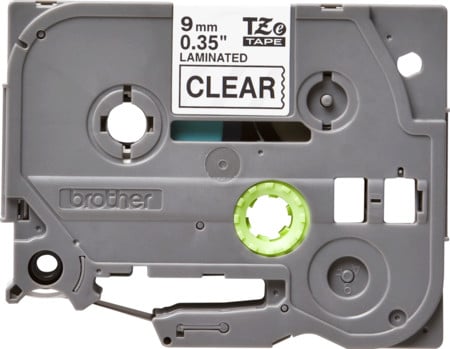 TZe-121 schwarz / farblos Schriftband