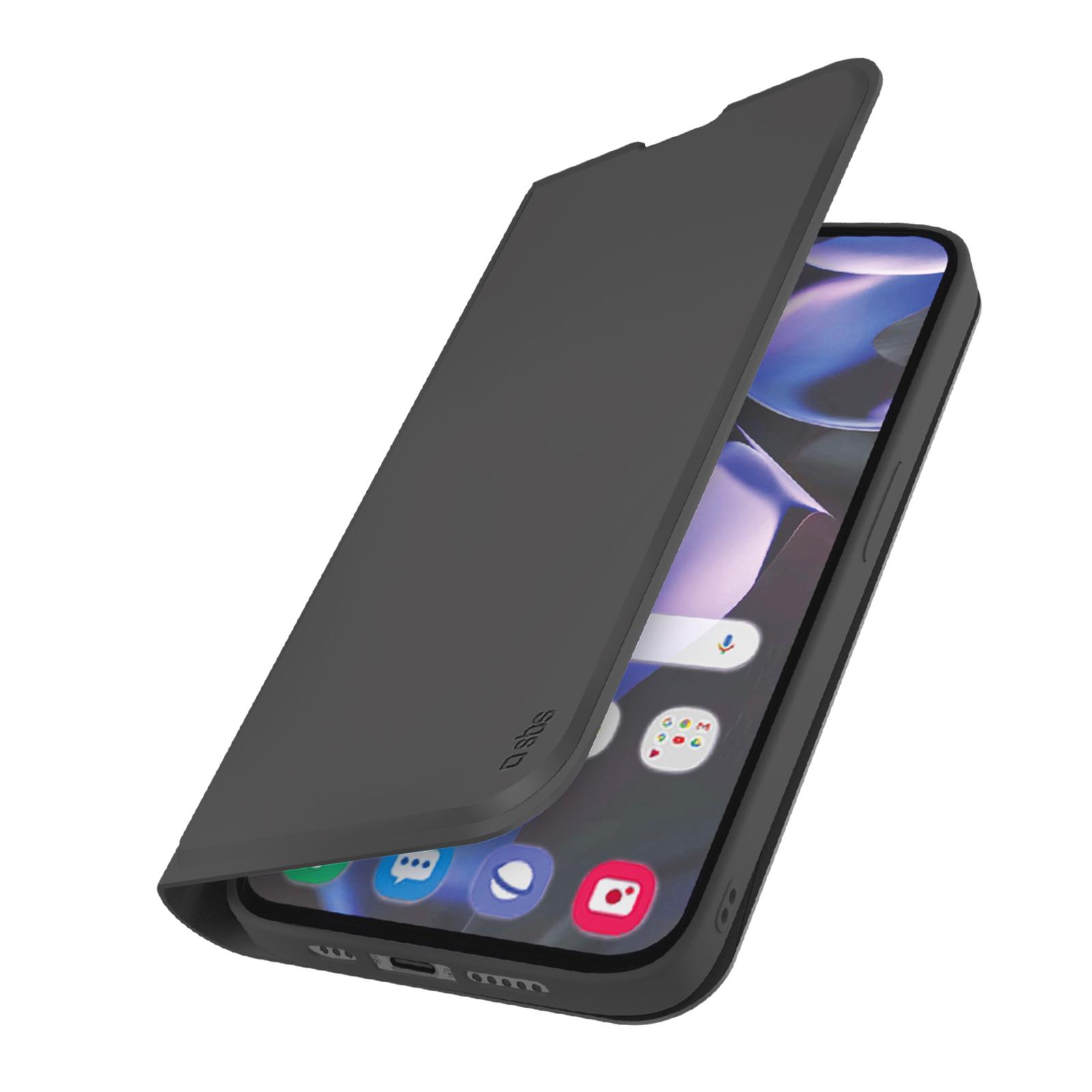 Klapphülle mit Ständer und Soft-Touch-Oberfläche für das Google Pixel 9a, Schwarz