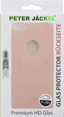 HD Schutz- Glas Rückseite DELUXE für iPhone 7 Plus / 8 Plus rose 