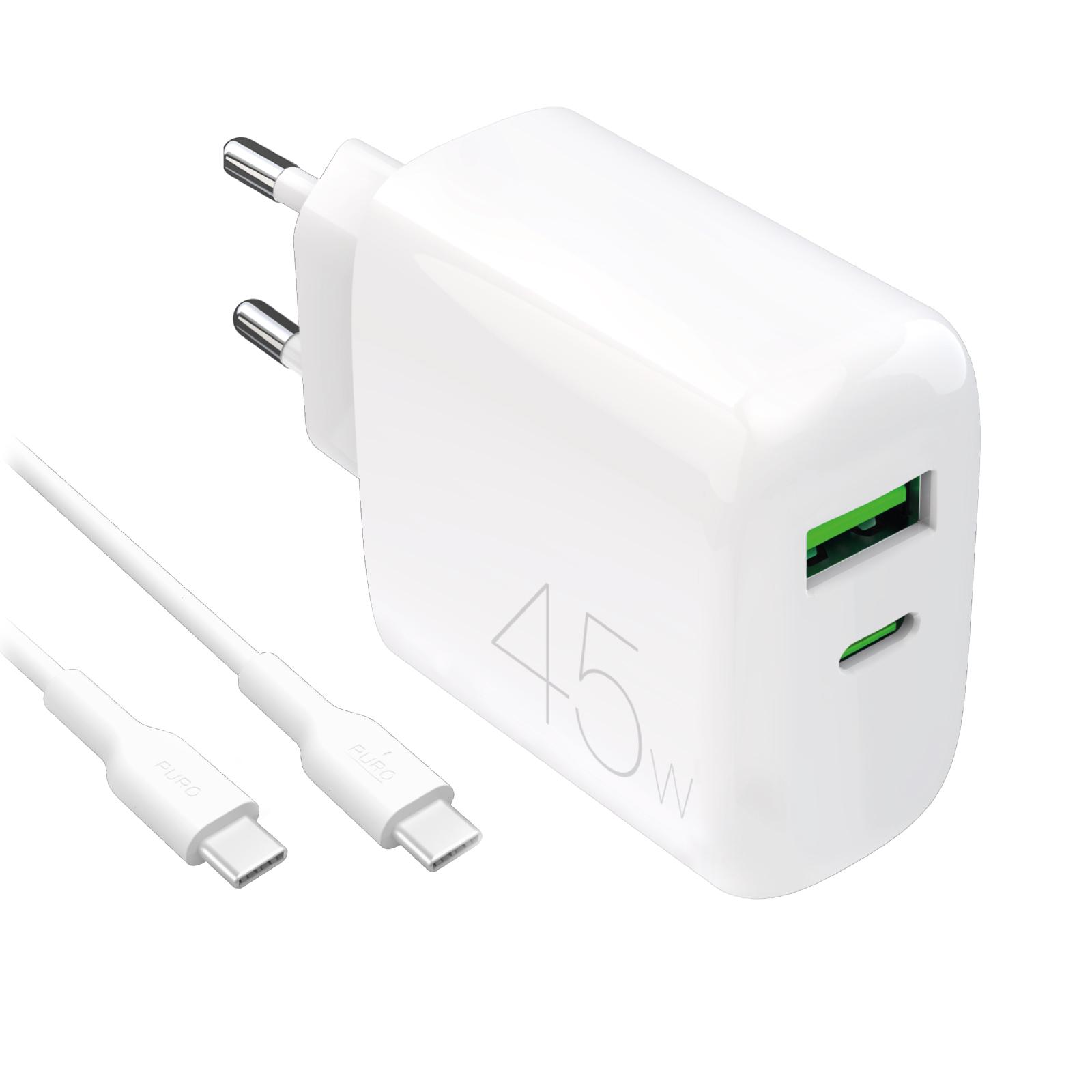 Power Kit: Ladegerät Daily 1 USB-A-Anschluss + USB-C-Kabel, Weiß Ladegerät (USB-A + USB-C)
