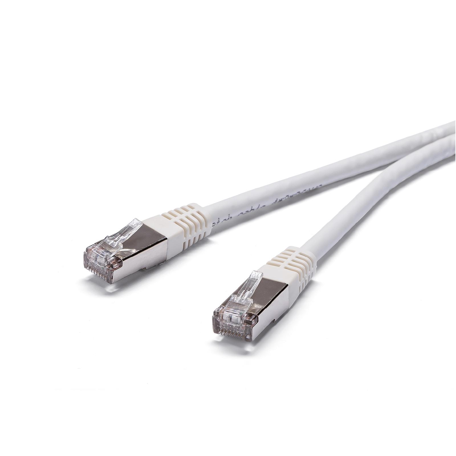 Cat 5e Netzwerkkabel, 5m, weiß, RJ45-Stecker