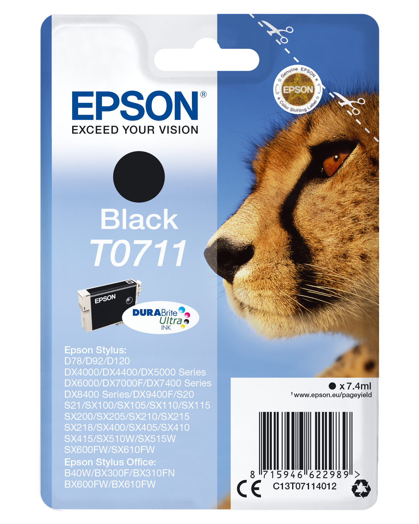 C13T07114012 Gepard schwarz Druckerpatrone