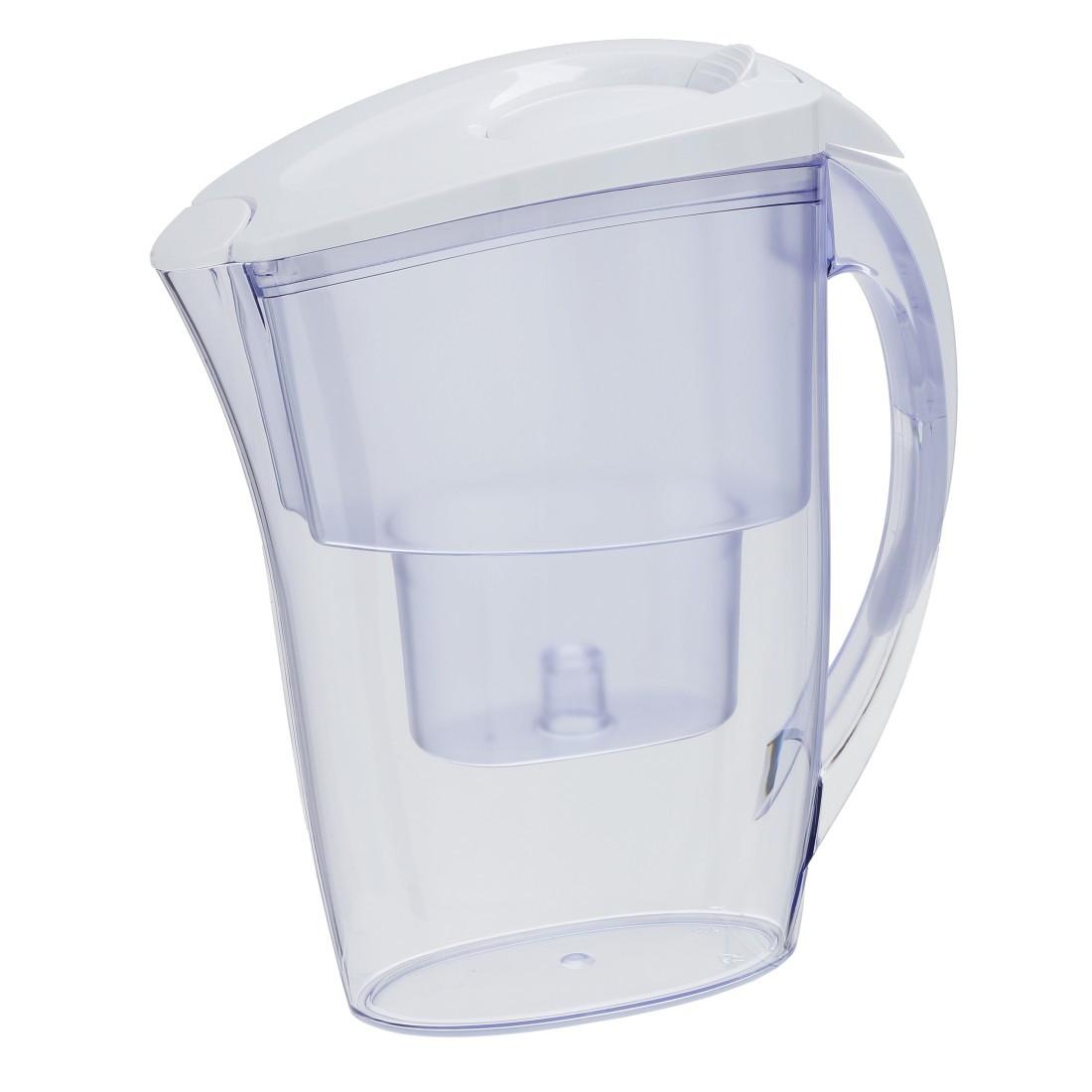 Wasserfilterkanne mit 2 Filterkartuschen, 2,4 l, Weiß (00111237)