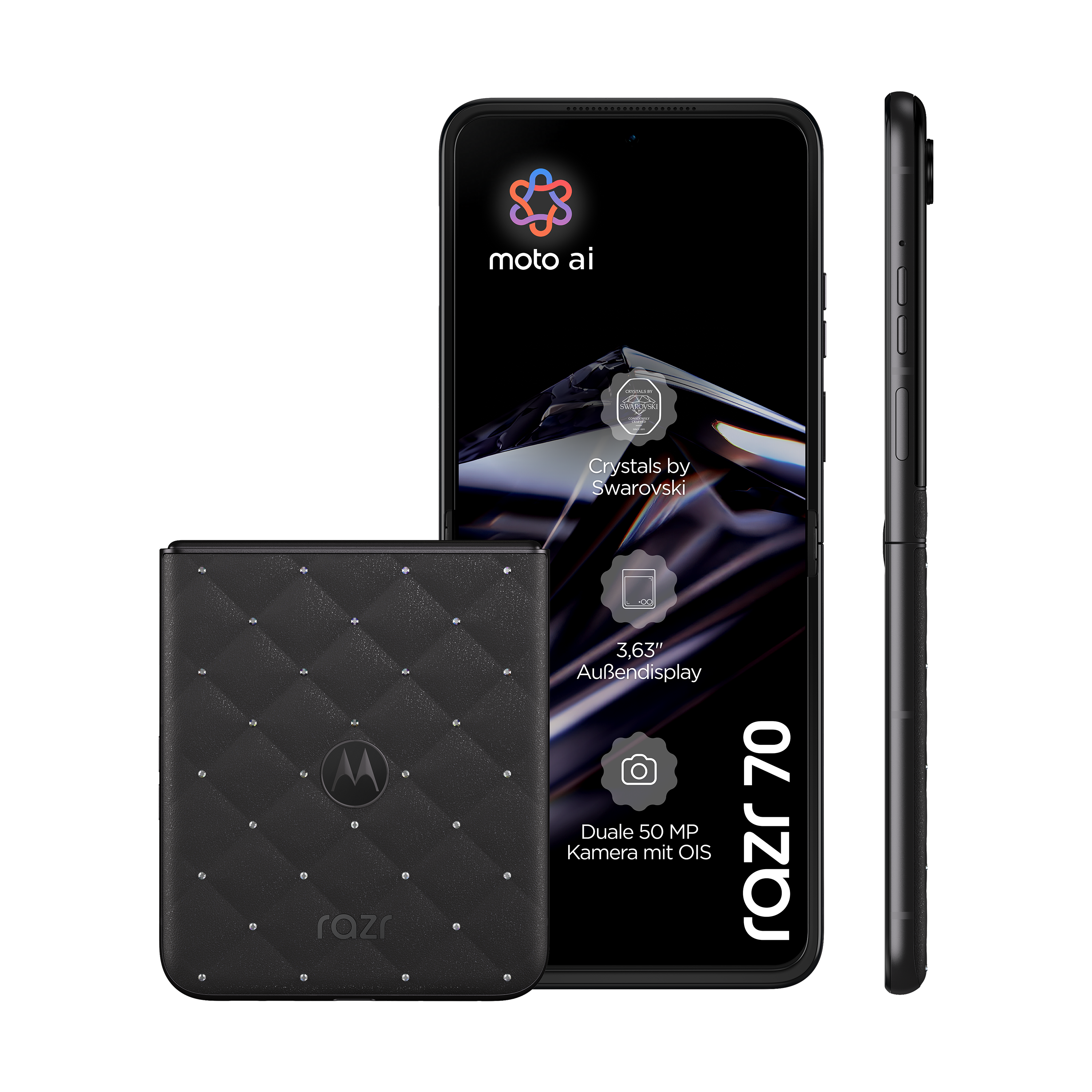 razr 70 8GB + 256GB, mit Crystals by Swarovski®  Smartphone