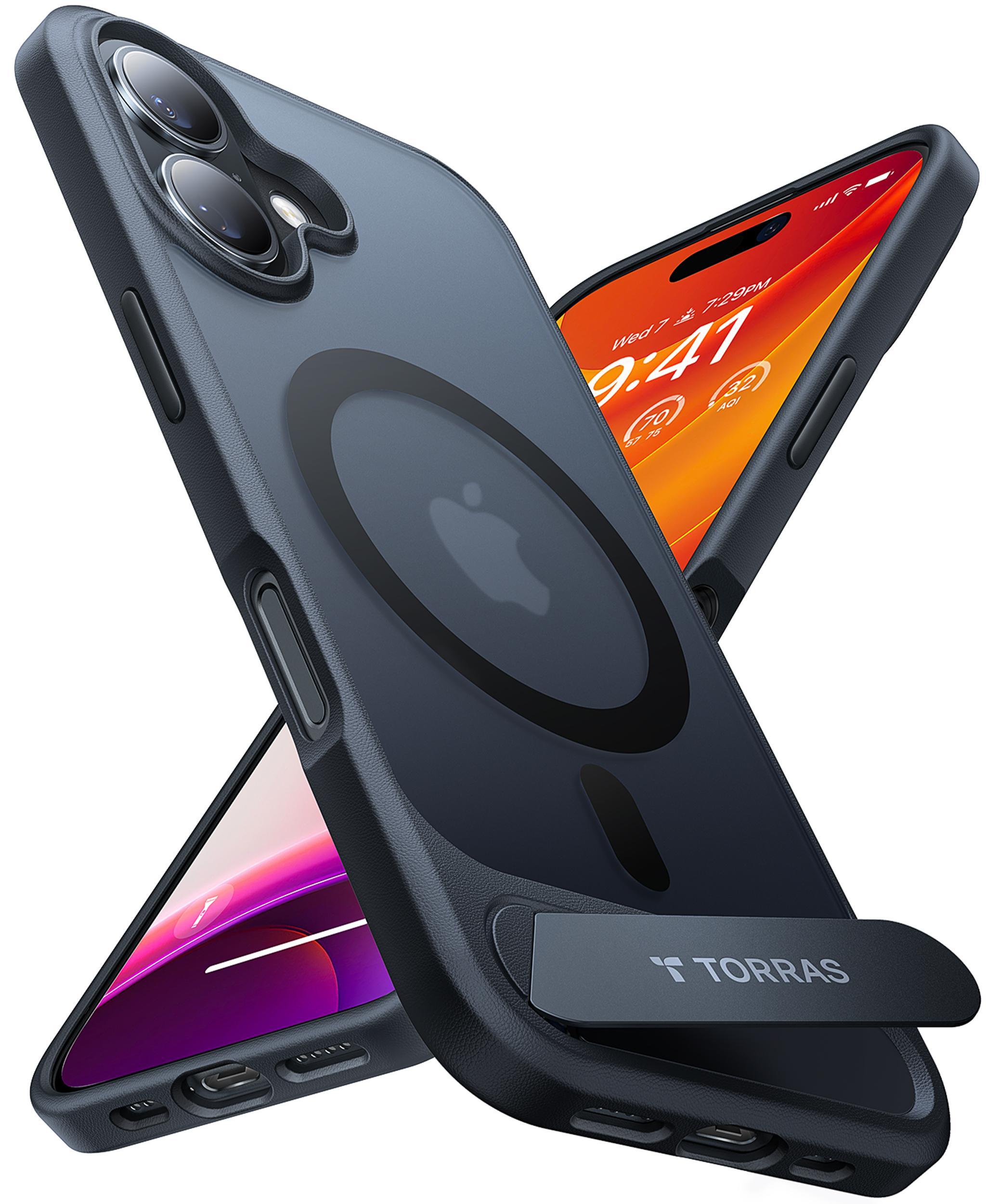 Pstand Series für iPhone 16 Black Handyhülle