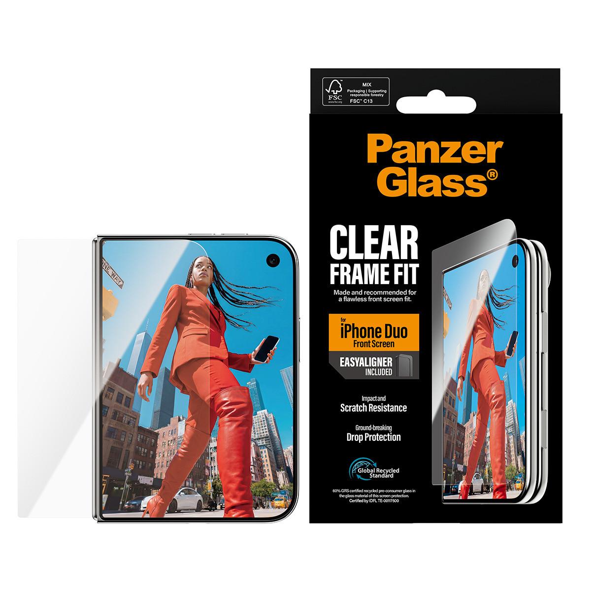 Außendisplay Displayschutz iPhone Duo | RahmenFit m. EasyAligner Schutzglas