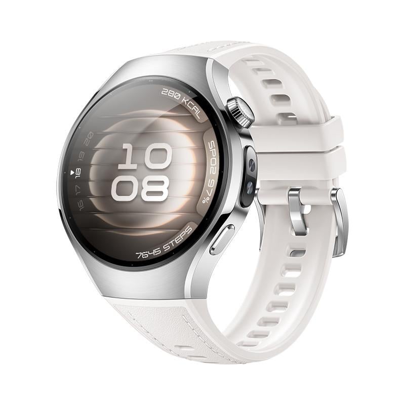 Watch 5, 42 mm, Edelstahlgehäuse mit weißem Kompositarmband