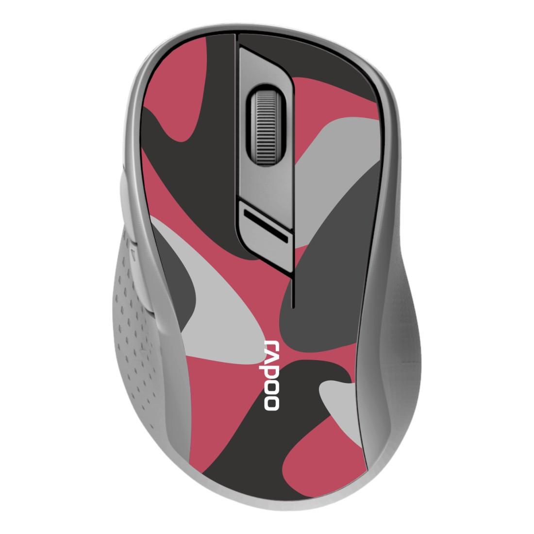 Kabellose lautlose Multi-Mode-Maus "M500", Camouflage/Rot (00184339)