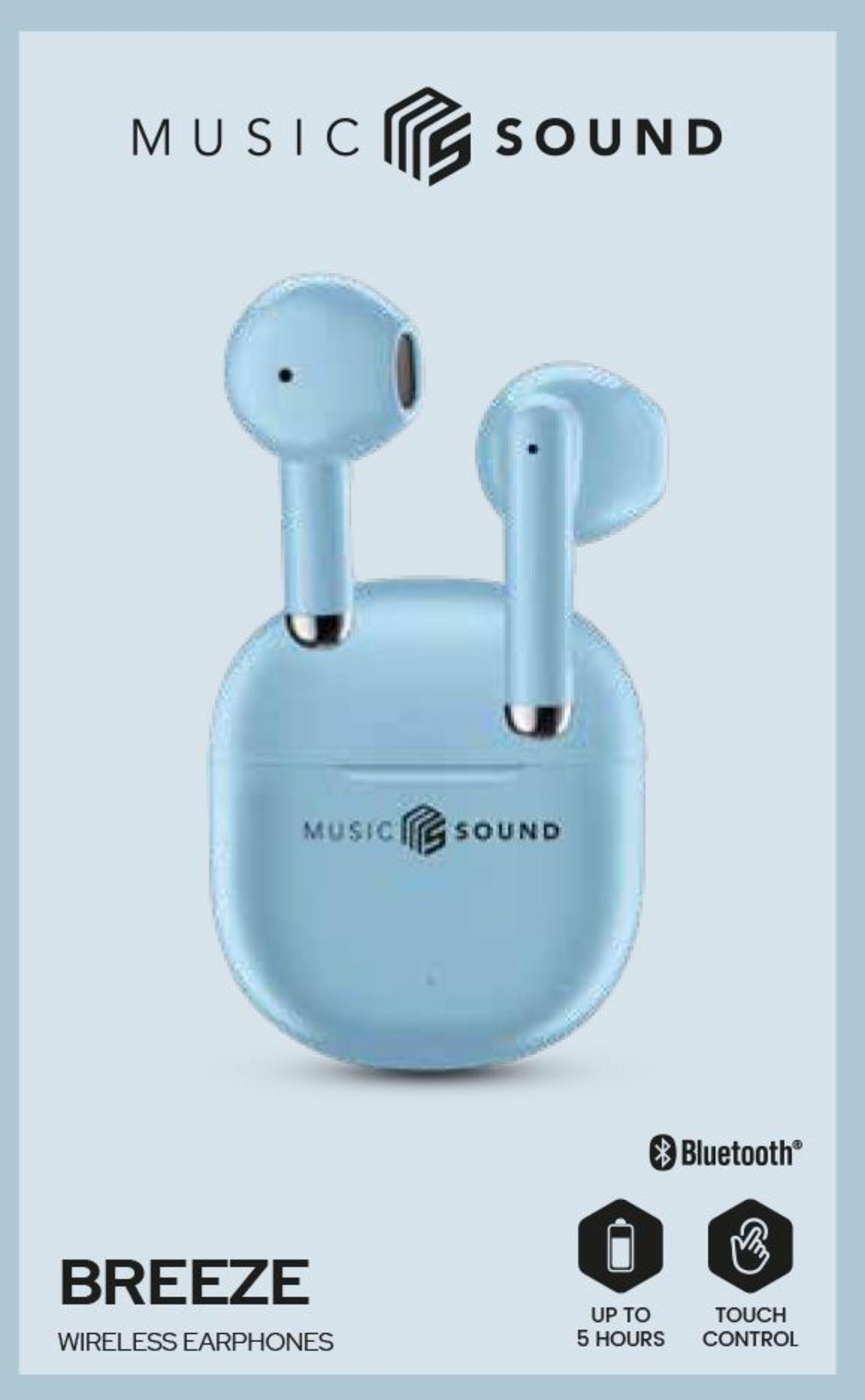 Music & Sound Bluetooth Earphones BREEZE Blue (61134) In-Ear Kopfhörer