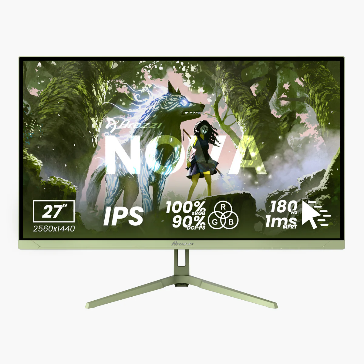 Nova, Grün, 27 Zoll, QHD, IPS, 180 Hz, 1 ms Gaming-Monitor