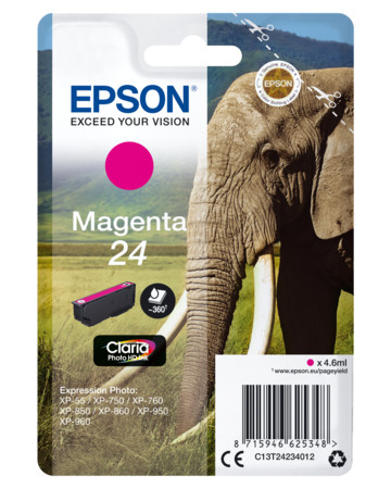 Tintenpatrone C13T24224012 Elefant magenta