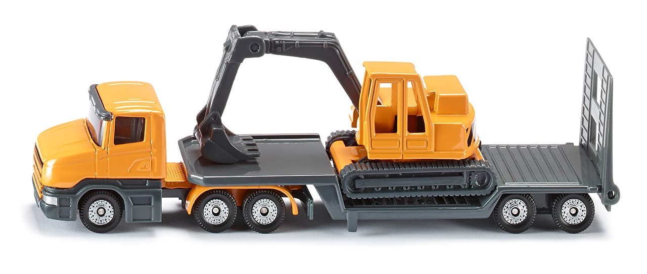 Modellauto Tieflader mit Bagger 1611