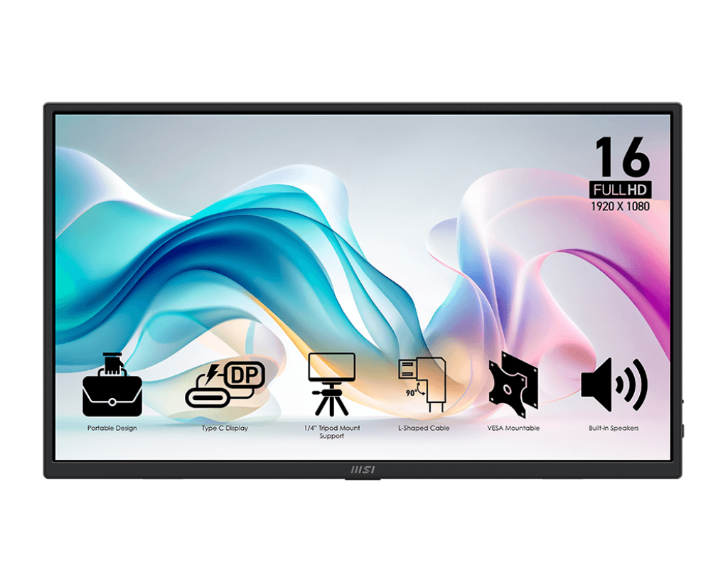 PRO MP165DE E6, Schwarz, 15,6 Zoll, Full HD, IPS, 60 Hz, 4 ms Portabler Monitor