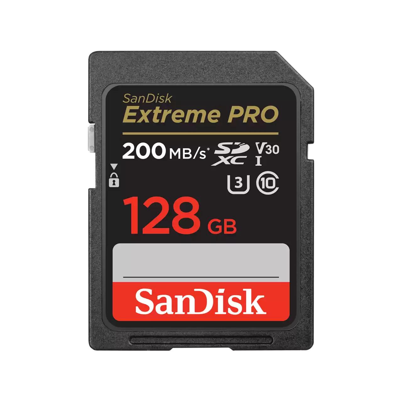 SDXC Extreme PRO 128GB (R200MB/s) + 2 Jahre RescuePRO Deluxe (121596) Speicherkarte