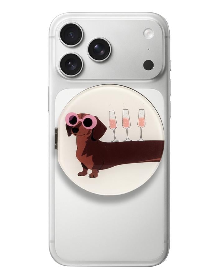 MAGMOJI Mirror Stand for MagSafe - Dachshund Wine