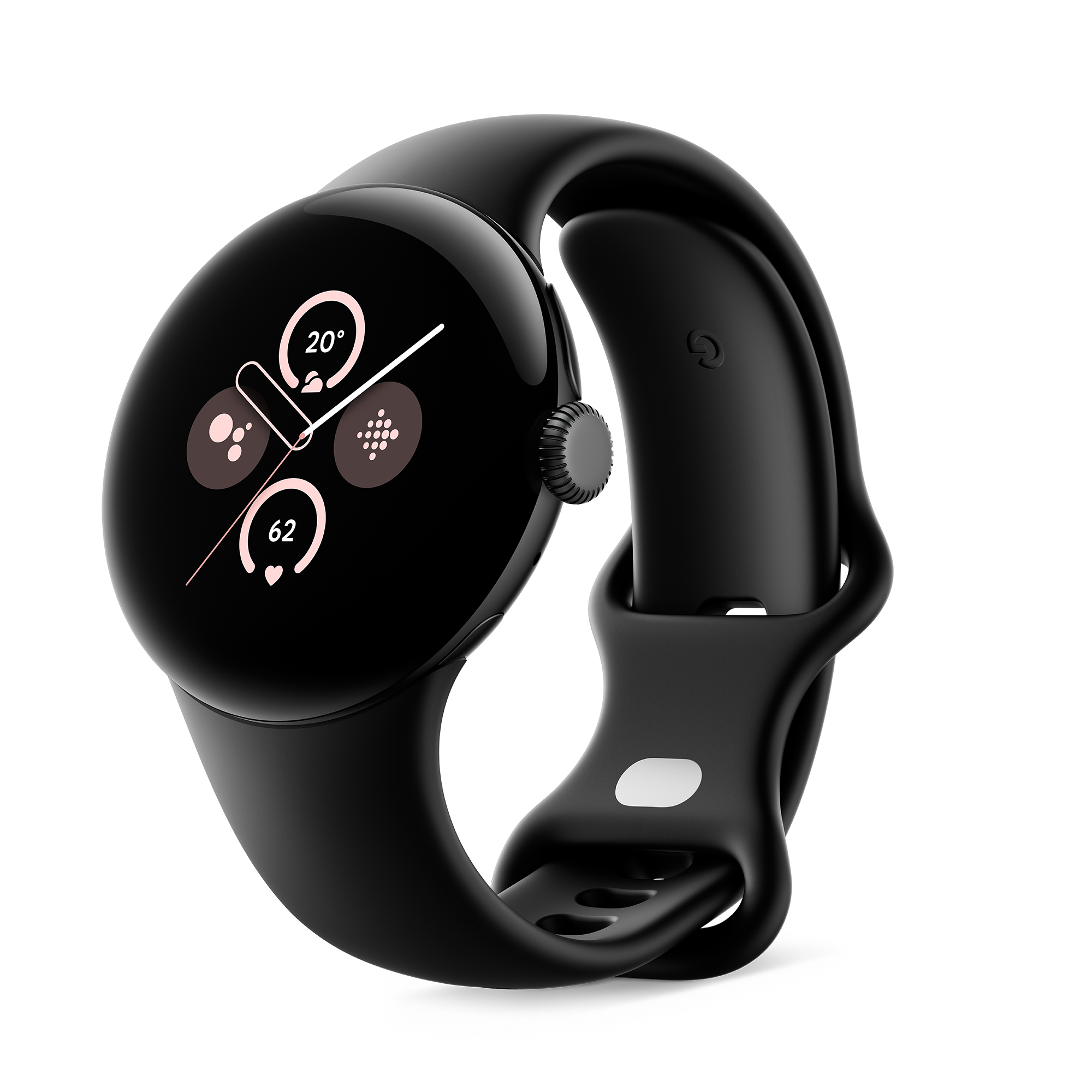 Pixel Watch 2, WiFi, Aluminiumgehäuse in Matte Black / Sportarmband in Obsidian Smartwatch