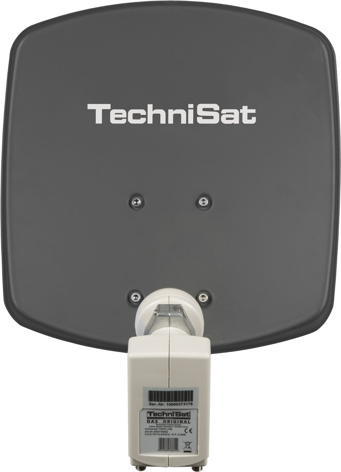 DigiDish 33 schiefergrau Satellitenschüssel 33 cm mit Twin LNB