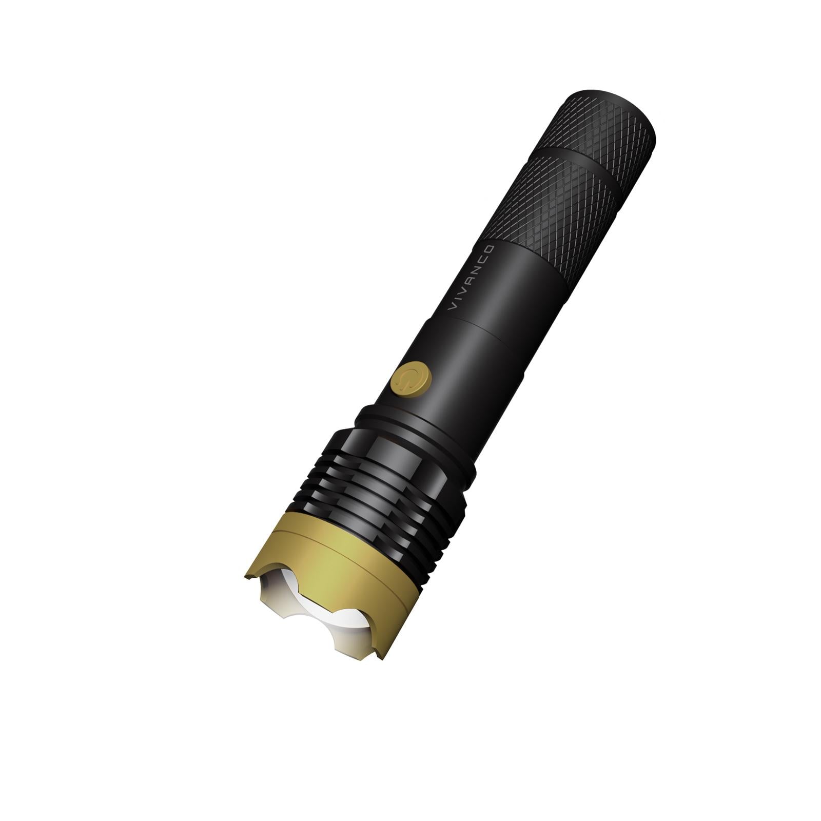 Wiederaufladbare LED-Metalltaschenlampe mit USB-C, 800 Lumen, mit Zoom und 3 Lichtmodi