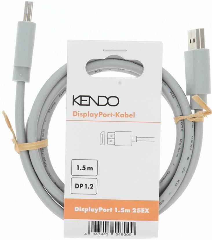 DisplayPort 1.2 Kabel 1,5 Meter, Grau