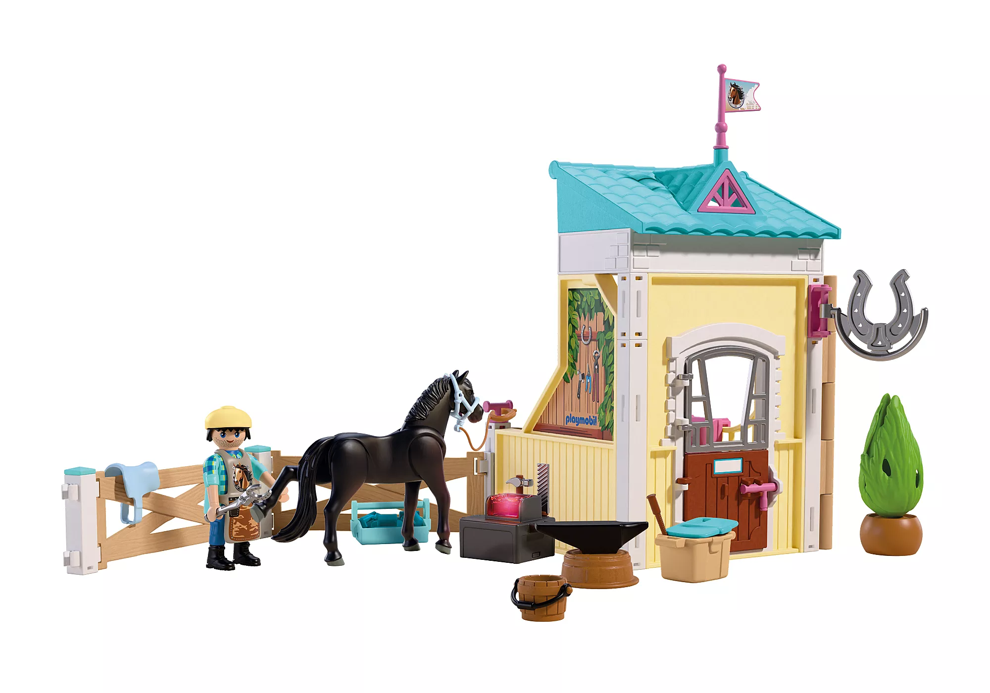  I LOVE HORSES - Kleiner Stall mit Hufschmied
