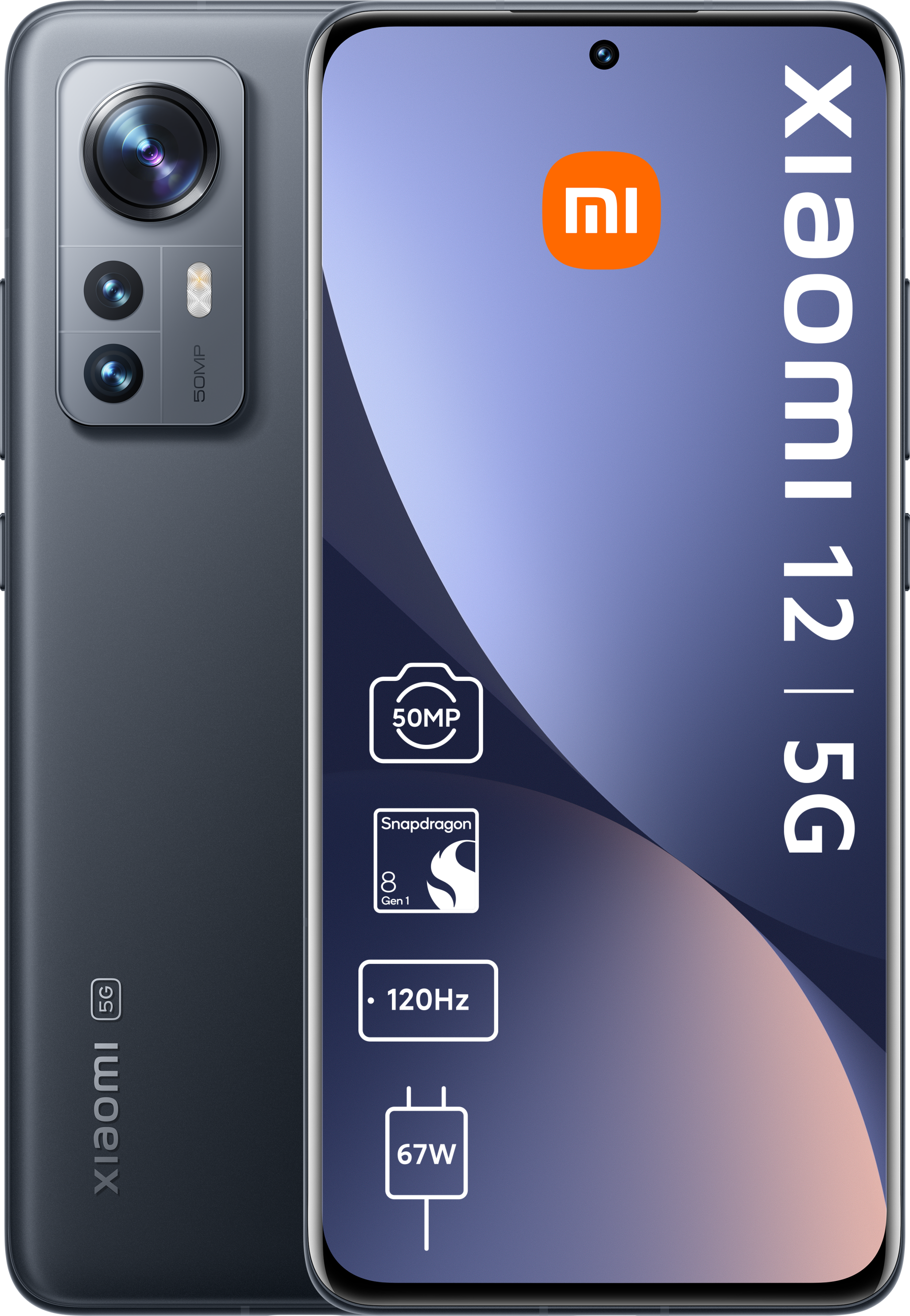 12 8GB + 256GB 5G Grey Smartphone