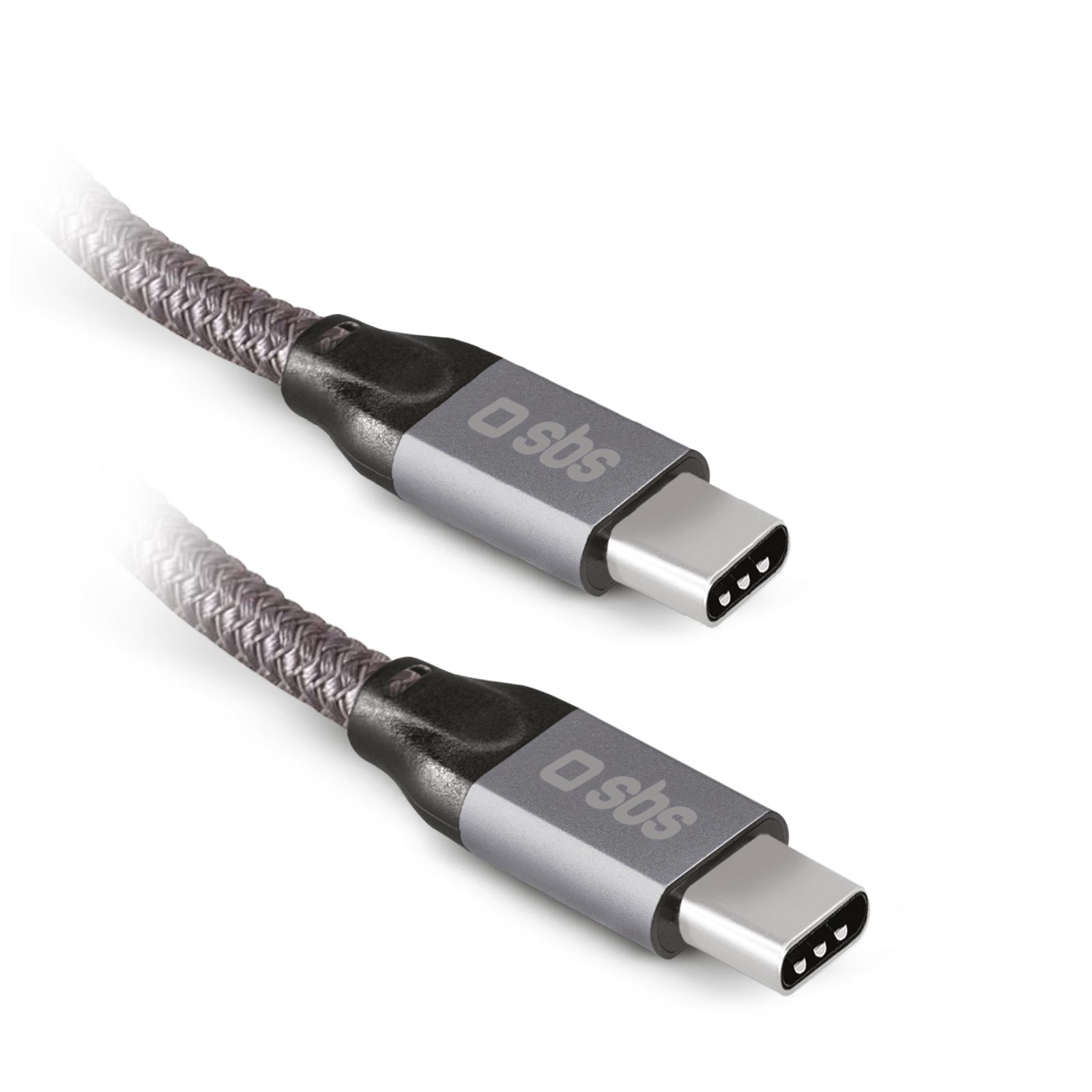 Daten - und Ladekabel USB-C auf USB-C 240 W mit Videowiedergabe Weiß