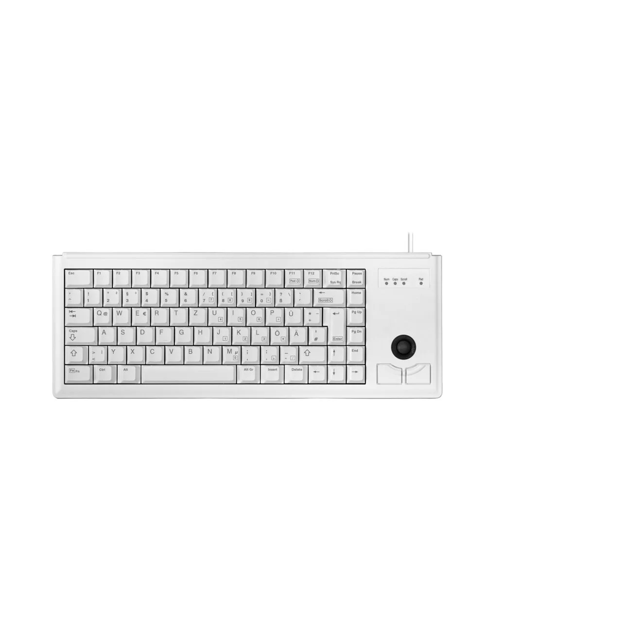 G84-4400 Trackball Tastatur, Hellgrau