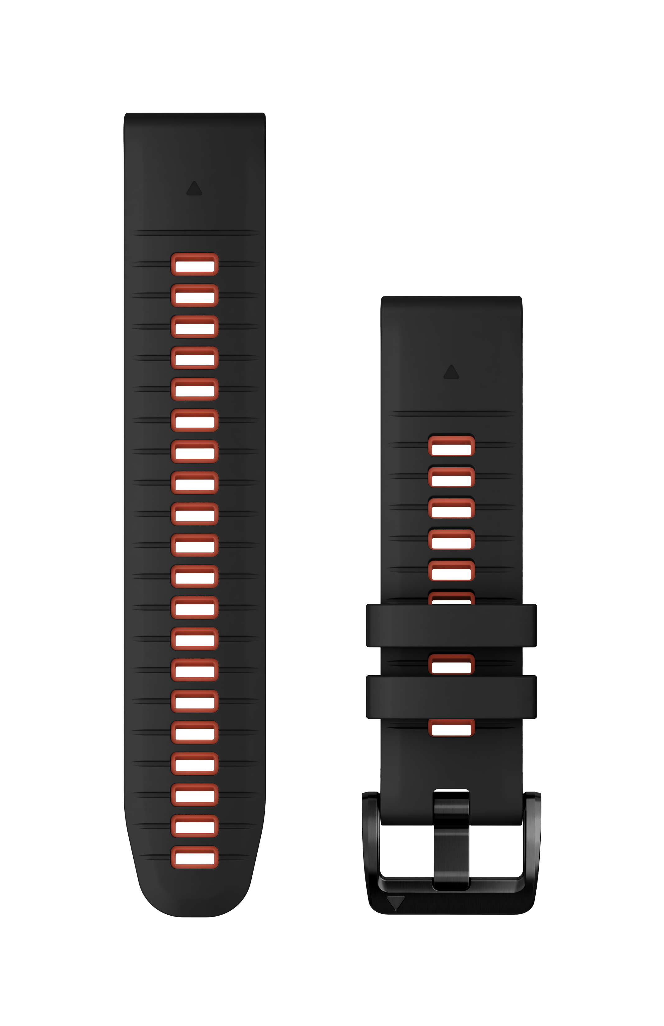 Quickfit-Armbänder (22 mm) Silikon, Schwarz/Rot