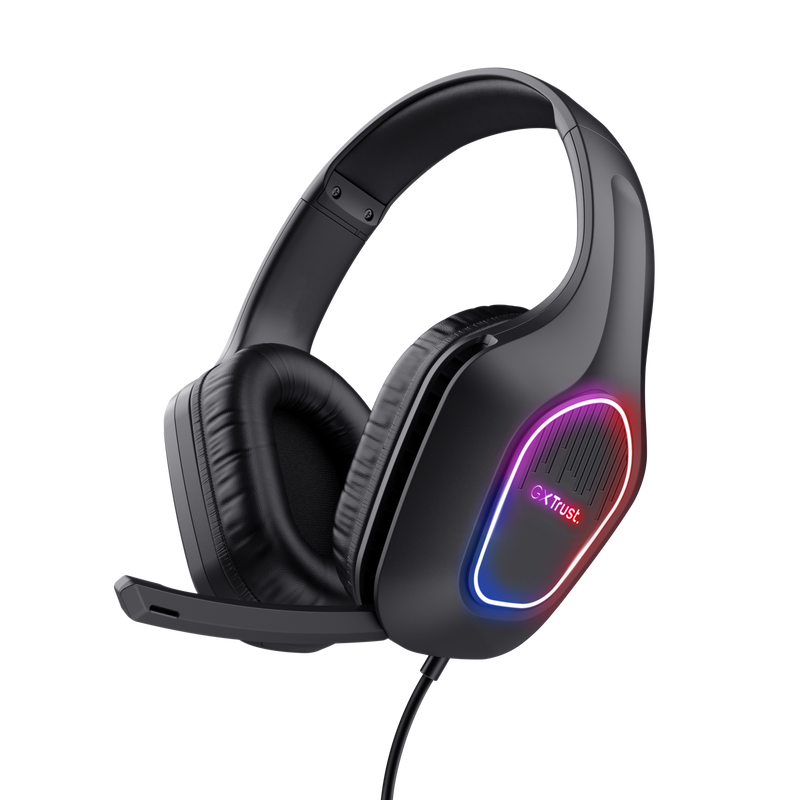 GXT 416 Zirox Leichtes LED-Gaming-Headset, Schwarz