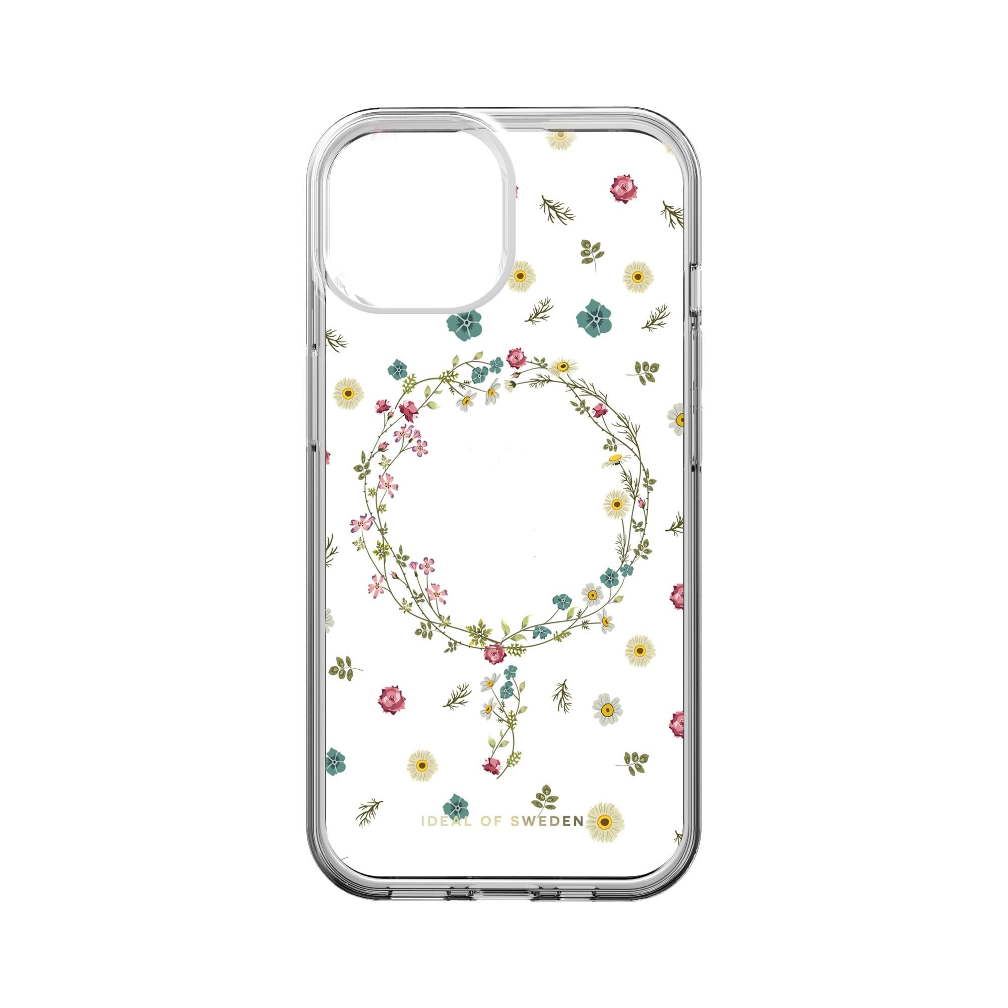 Clear Case MagSafe iPhone 13 / 14 / 15 / 16e, petite floral Handyhülle