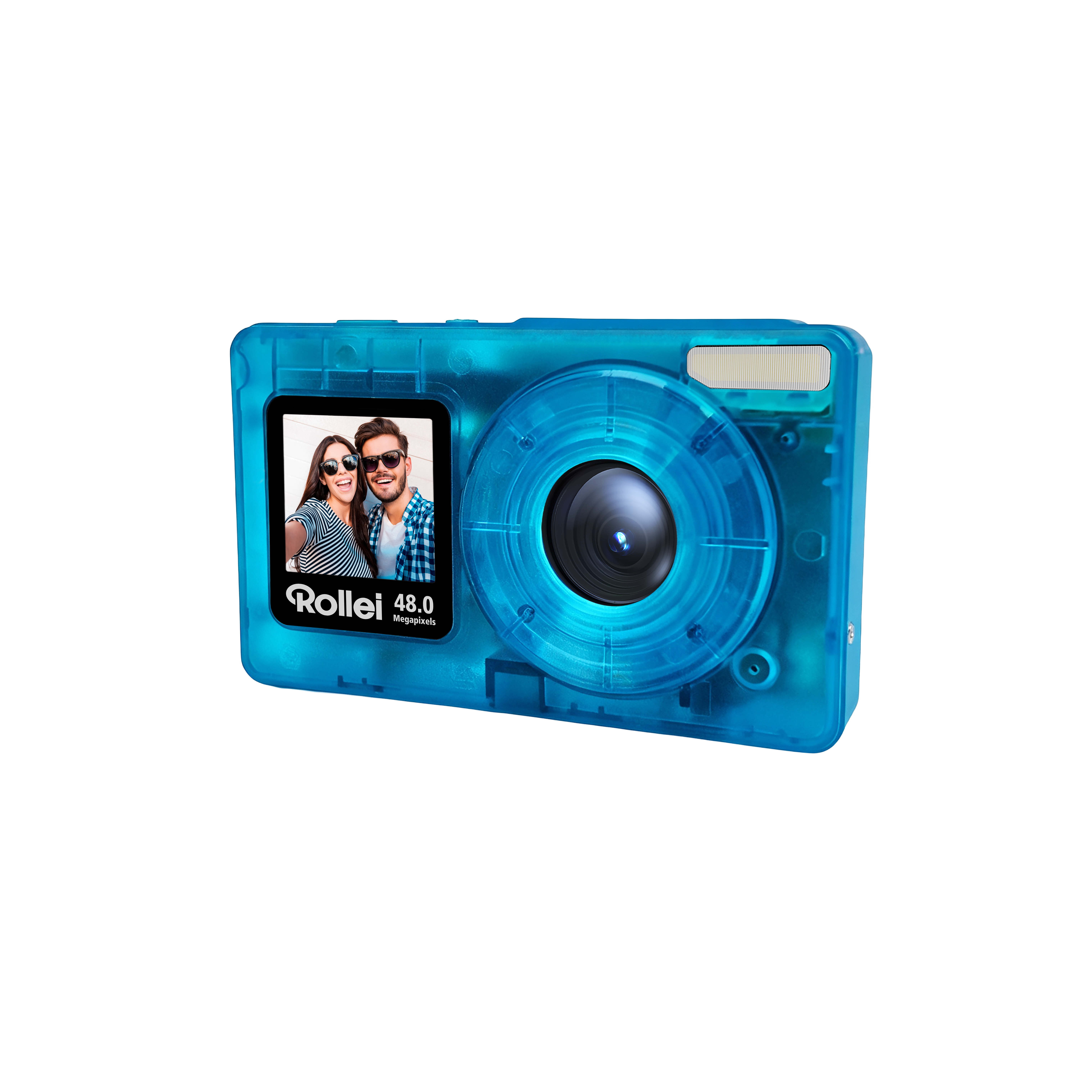 Compactline Pocket Transparent blue Kompaktkamera