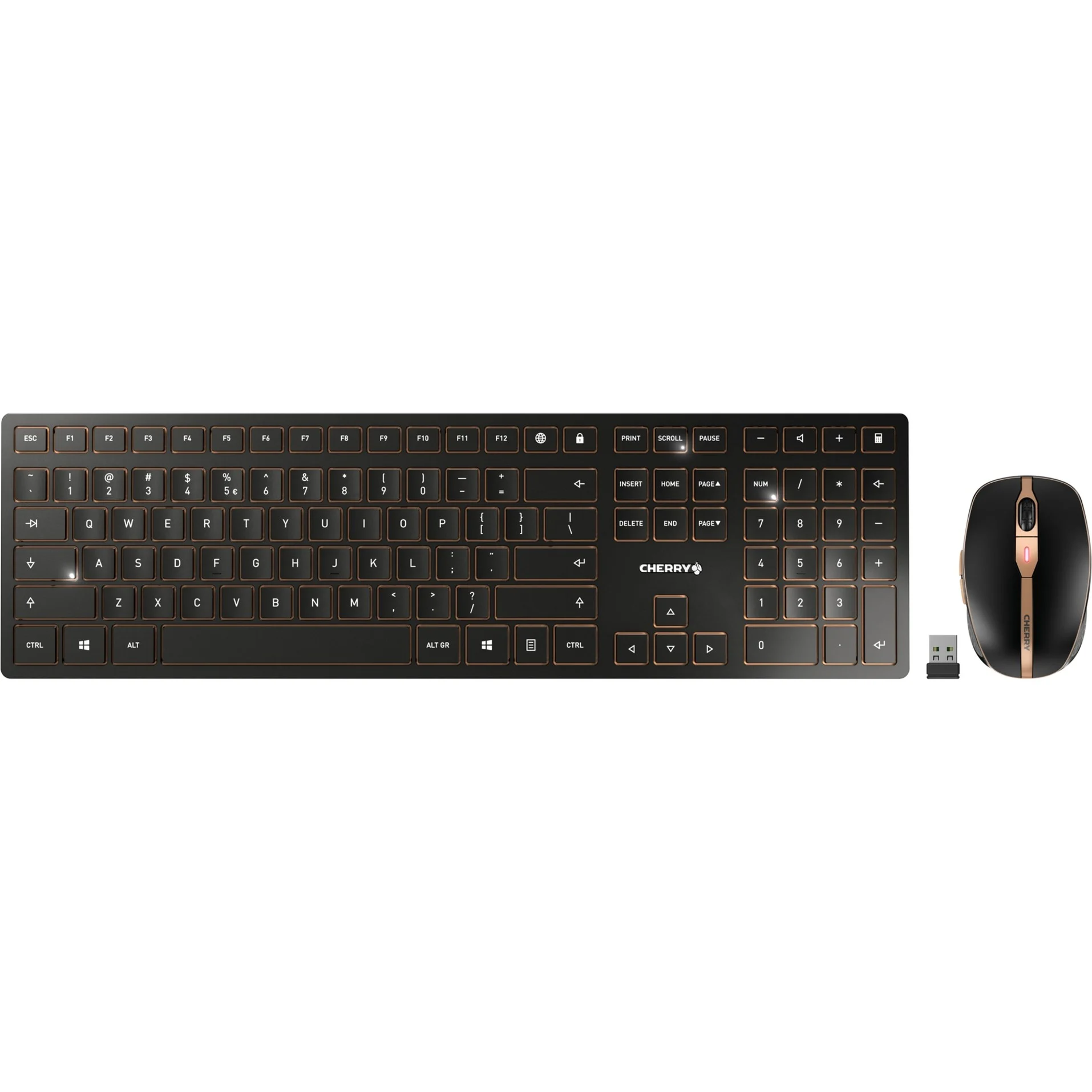 DW 9100 Slim Wireless Desktop-Set, Schwarz